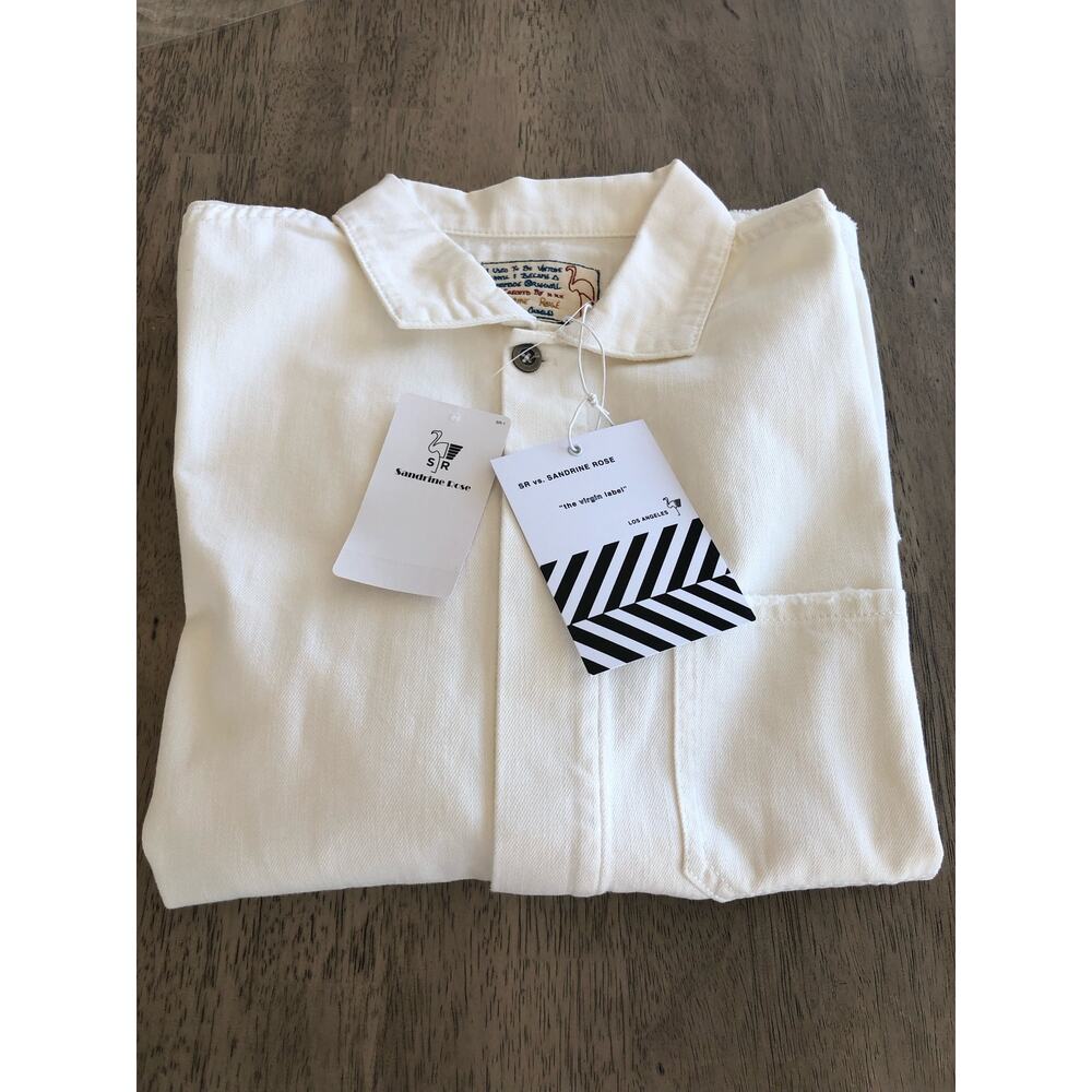 Sandrine Rose White Utility Shirt Jacket - M